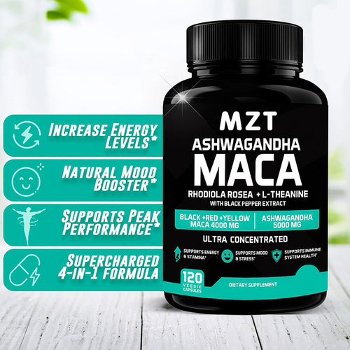 Zenovela Ashwagandha Maca Capsules - front view